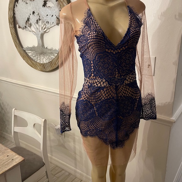 NWT  Autre Marque For Love & Lemons Blue Dress - Picture 3 of 12